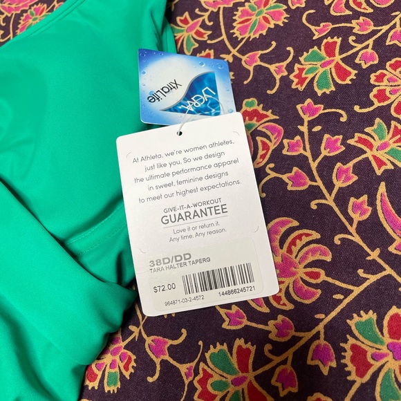 Athleta Green Halter Swimsuit top - Picture 3 of 6